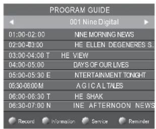 HAIER LE29C810 - 7.EPG Menu(Electronic Program Guide) - 2