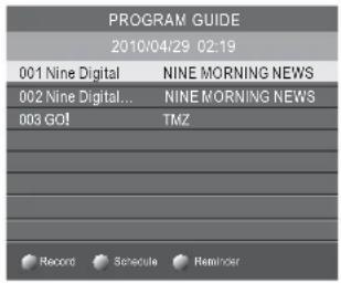 HAIER LE29C810 - 7.EPG Menu(Electronic Program Guide) - 1