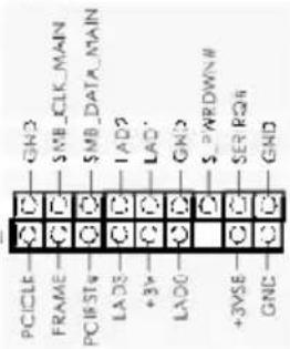 PCICLE FRAME PCBST4 LAD3 +3V LAD0 +3VSE GNC GND $MB_CLK_MAIN $MB_DATA_MAIN LAD2 LAD1 GND $ _WRDWN_# SER_PQ4 GND