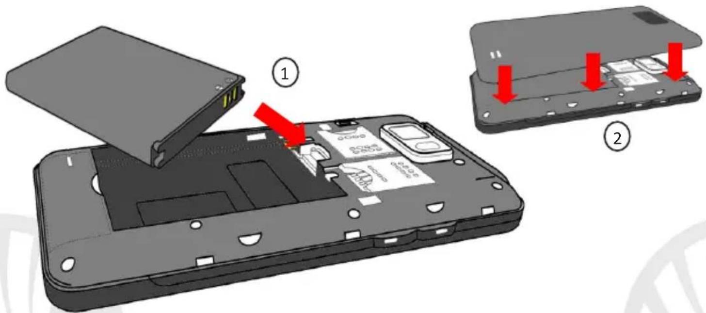 NGM-Mobile Wemove Legend 2 Lite - Inserire la batteria: - 1