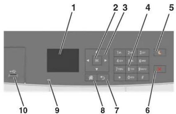 LEXMARK CS410dn - A partir du panneau de commandes de l'imprimante - 1