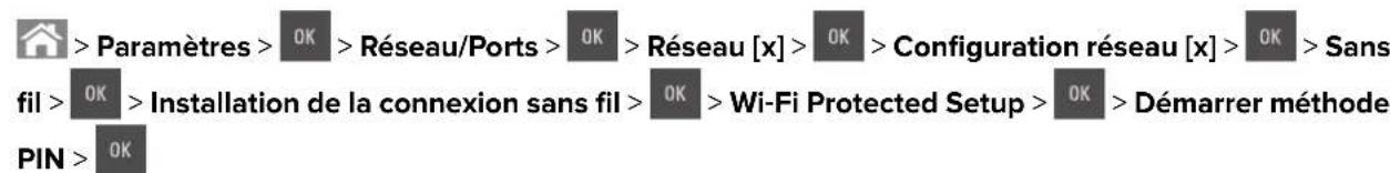 LEXMARK CS410dn - Utilisation de la méthode PIN (numéro d'identification personnel) - 1