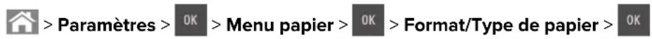LEXMARK CS410dn - Définition du type et du format de papier - 1