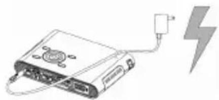 AIPTEK PocketCinema V150W - Charging the product - 1