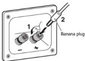 YAMAHA NS500BL - When using a banana plug - 1