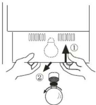 HAIER HRF663ISB2R - Sostituzione della lampadina nella parte superiore del comparto frigorifero - 1