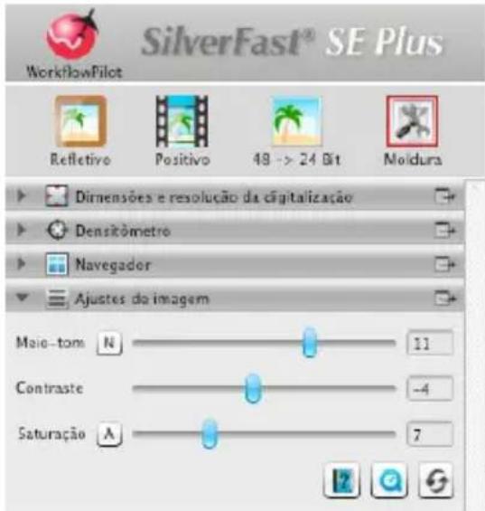 PLUSTEK OpticFilm 8200i SE - Conceito SilverFast 8: Elementos de controle - 1