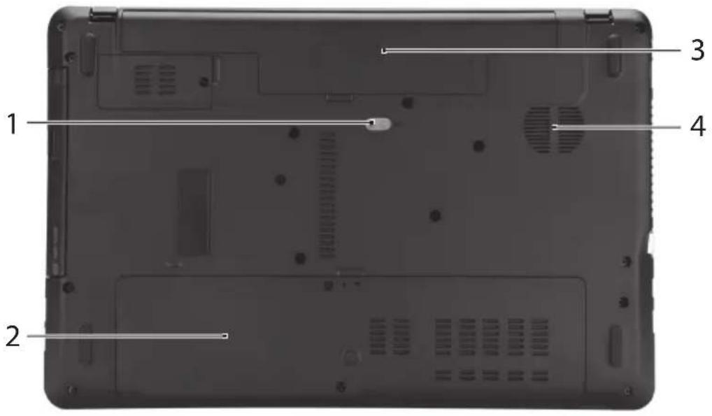 ACER Aspire E1 57133128G50Maks - Pogled od spodaj - 1