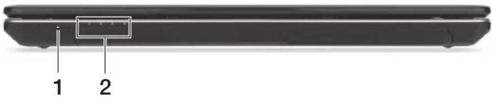 ACER Aspire E1 57133128G50Maks - 上蓋闔起的前視圖 - 1