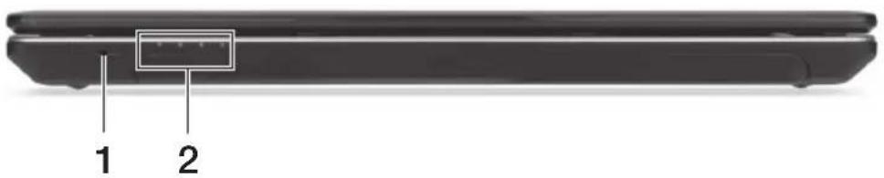 ACER Aspire E1 57133128G50Maks - Преден изглед при затворен лаптоп - 1