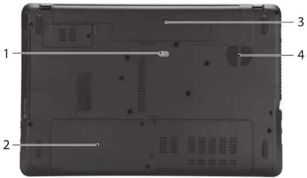 ACER Aspire E1 57133128G50Maks - Põhjavaade - 1