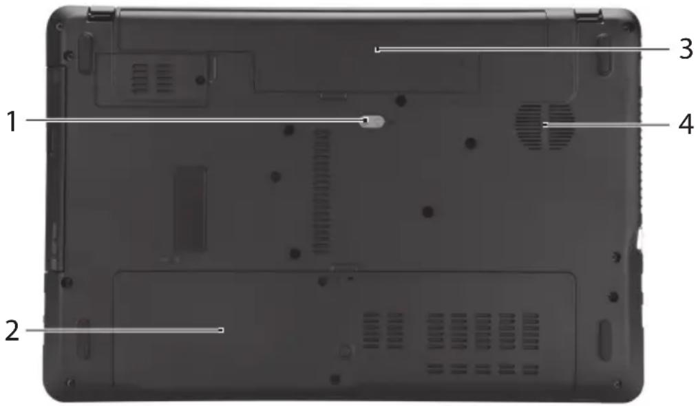 ACER Aspire E1 57133128G50Maks - Vista de la base - 1