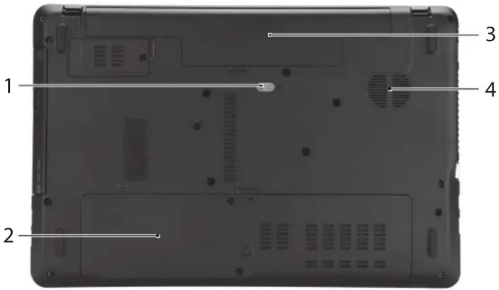 ACER Aspire E1 57133128G50Maks - 바닥 모습 - 1