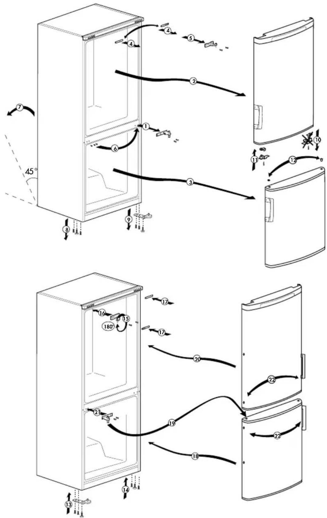 BLOMBERG KSM9520 A+ - Réversibilité des portes - 1