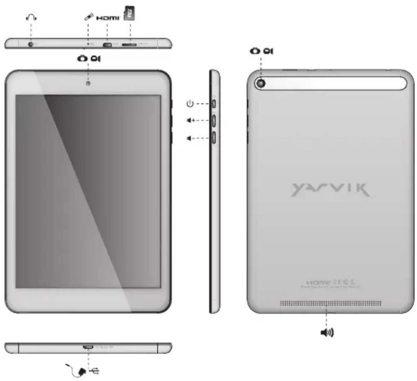 Yarvik Noble 7 - Buttons & Connections - 1