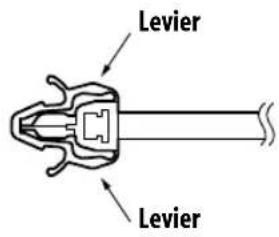 PIONEER KRP500AW - Fixation et retrait d'un serre-cable - 3