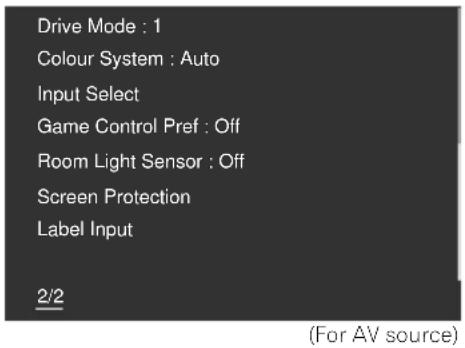 PIONEER KRP500AW - About "Option" menus - 2