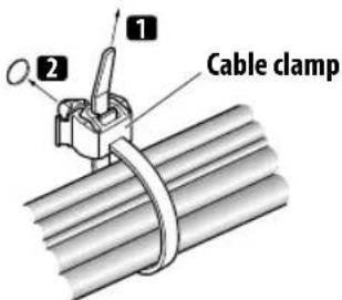 PIONEER KRP500AW - Attaching and removing a cable clamp - 1