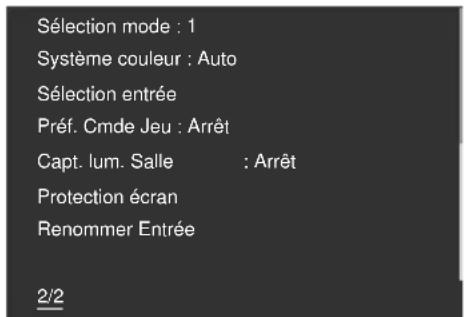 PIONEER KRP500AW - Au sujet des menus "Options" - 2