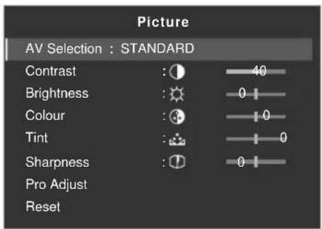 PIONEER KRP500AW - Basic picture adjustments - 1