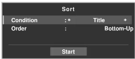 PIONEER KRP500AW - Press TOOLS then select "Sort" from the TOOLS Menu. - 1