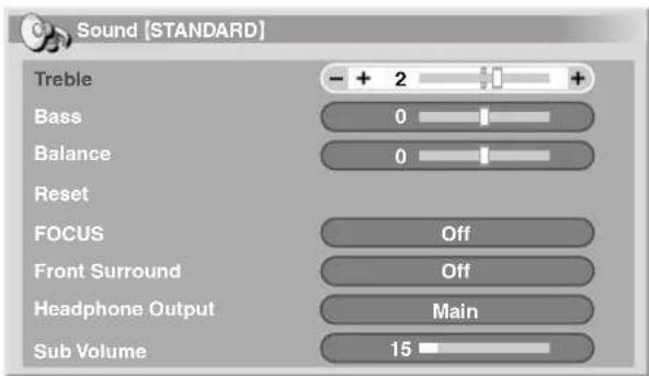 PIONEER PDP506XDE - Sound adjustments - 1