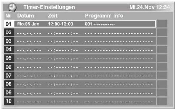 PIONEER PDP506XDE - Timer manuell programmieren - 2