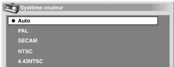 PIONEER PDP506XDE - Choix du standard couleur (mode AV uniquement) - 1