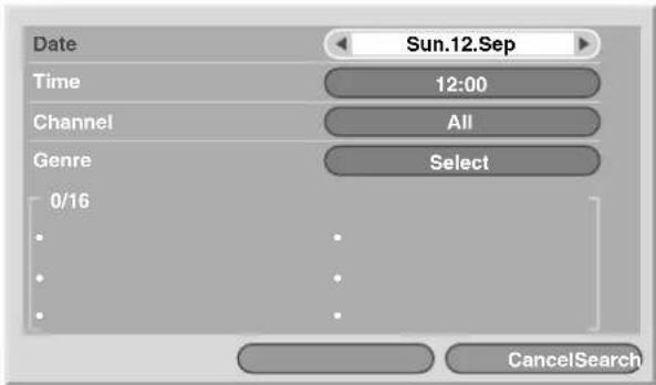 PIONEER PDP506XDE - EPG Search - 1