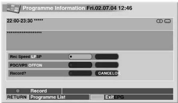 PIONEER PDP506XDE - Recording a programme using a recording equipment - 2
