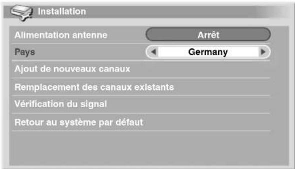 PIONEER PDP506XDE - Nouvelle sélection d'un pays - 1