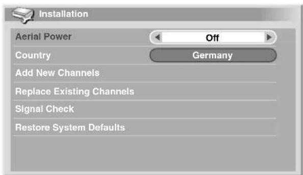PIONEER PDP506XDE - Switching on/off the power to the antenna - 1