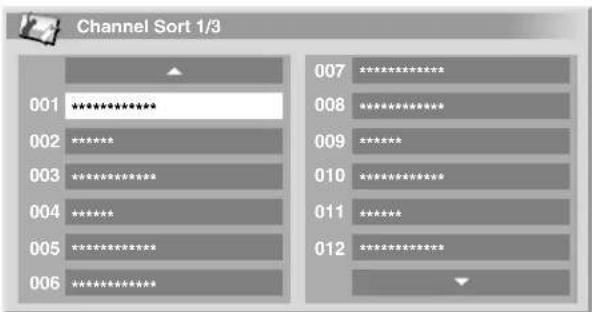 PIONEER PDP506XDE - Sorting preset DTV channels - 1