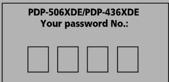PIONEER PDP506XDE - NOTE - 1