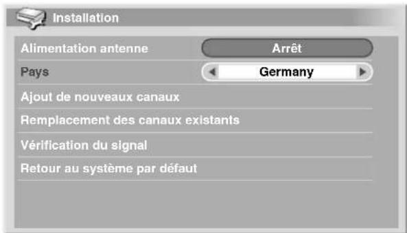 PIONEER PDP506XDE - Mise en marche/arrêt de l'alimentation de l'antenne - 1