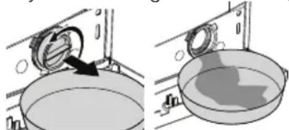 BEKO WMB 91442 LC - Evacuation de l'eau restante et nettoyage du filtré de la pompe - 4