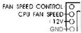 FAN SPEED CONTROL CPU FAN SPEED : 12V GND