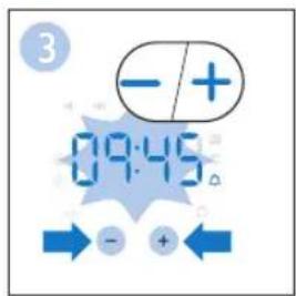 PHILIPS WakeUp Light HF3505 - Primer uso: ajuste de la hora del reloj - 3