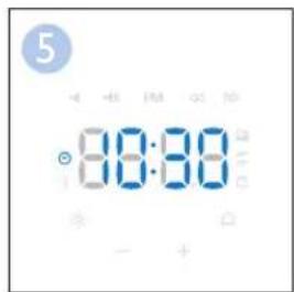 PHILIPS WakeUp Light HF3505 - Primer uso: ajuste de la hora del reloj - 5