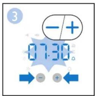 PHILIPS WakeUp Light HF3505 - Setting the alarm - 3