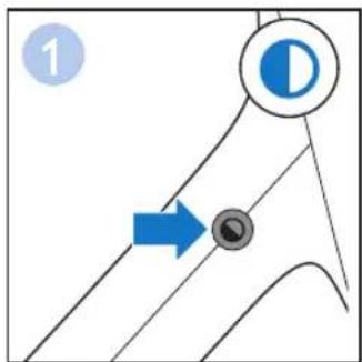 PHILIPS WakeUp Light HF3505 - Setting the display brightness - 1