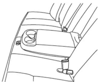 Mercury Grand Marquis (2009) - Porte-gobelets montés sur le siège et compartiment de rangement sous l'accoudoir - 1