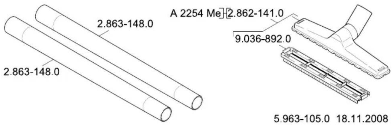 Kärcher A 2554 ME - 3amOBJIeHHaJacHnx YacTHn Ta cneuiIbHorO 6JaHaHHa - 4