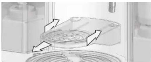 Lavazza LB 850 CHIARA - Cup holder grille adjustment: - 1
