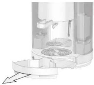 Lavazza LB 850 CHIARA - REINIGING VAN DE VERZAMELLADE GEBRUIKTE PADS/LEKLADE - 1