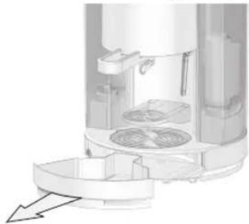 Lavazza LB 850 CHIARA - PULIZIA CASSETTO RACCOGLI GOCCE/CIALDE USATE - 1