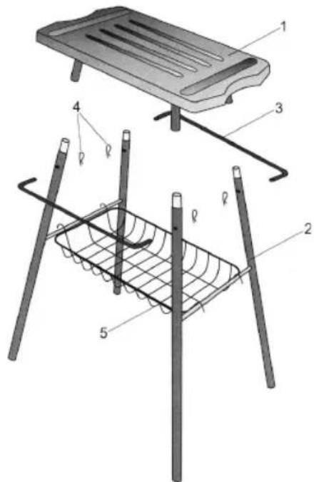 Cloer 6720 - Parts of the stand 6725: - 1