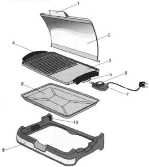Cloer 6720 - Pièces détachées de votre gril de barbecue - 1