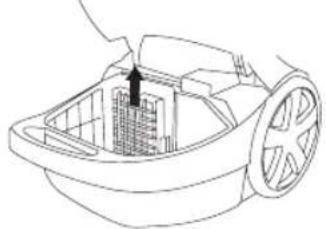 BESTRON AS1800E - CLEANING AND MAINTENANCE - Cleaning or replacing the motor safety filter - 1