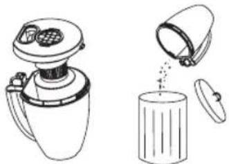 BESTRON D1400SP - CLEANING AND MAINTENANCE - Removing waste from the dust receptacle - 2